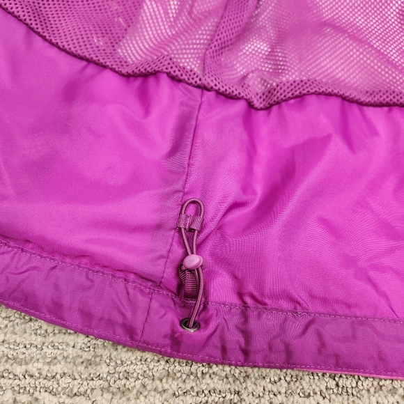 Columbia Mesh Lined Rain Jacket Pink and Purple Hood Zip Pockets Women's small - Picture 6 of 8